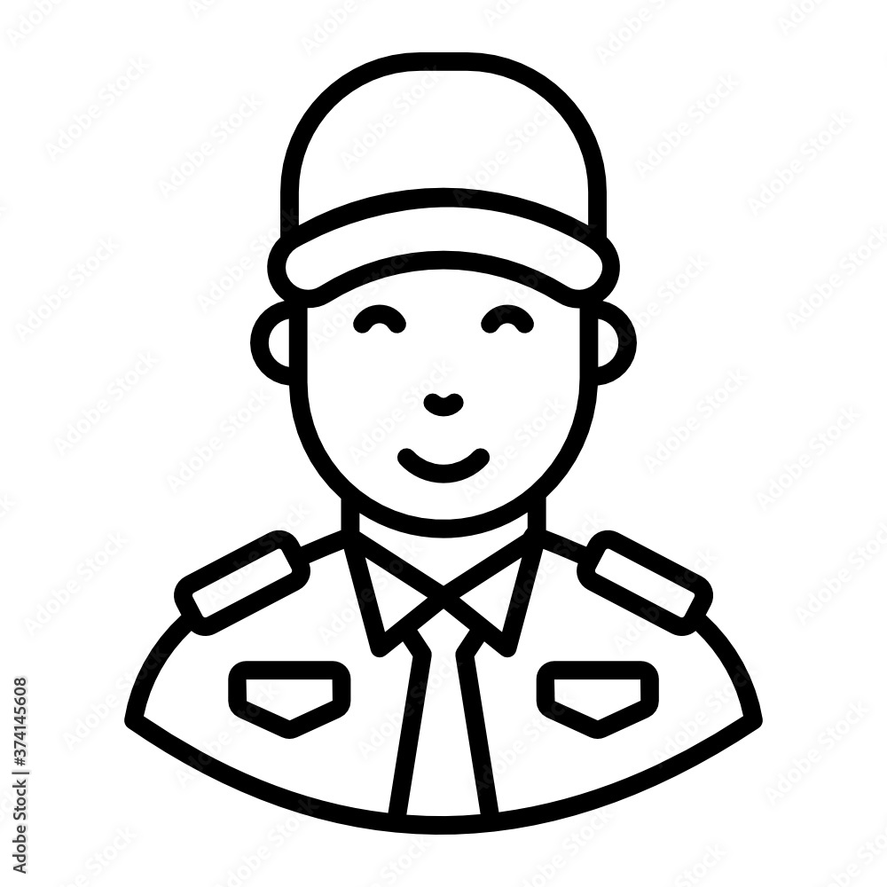 Security man icon in line design, watchman
Security man icon in line design, watchman
