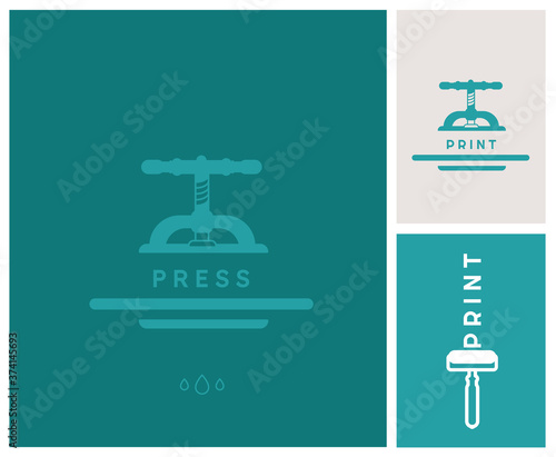 imprimeur, artisan, art, métier, logo, identité, graphisme, presse