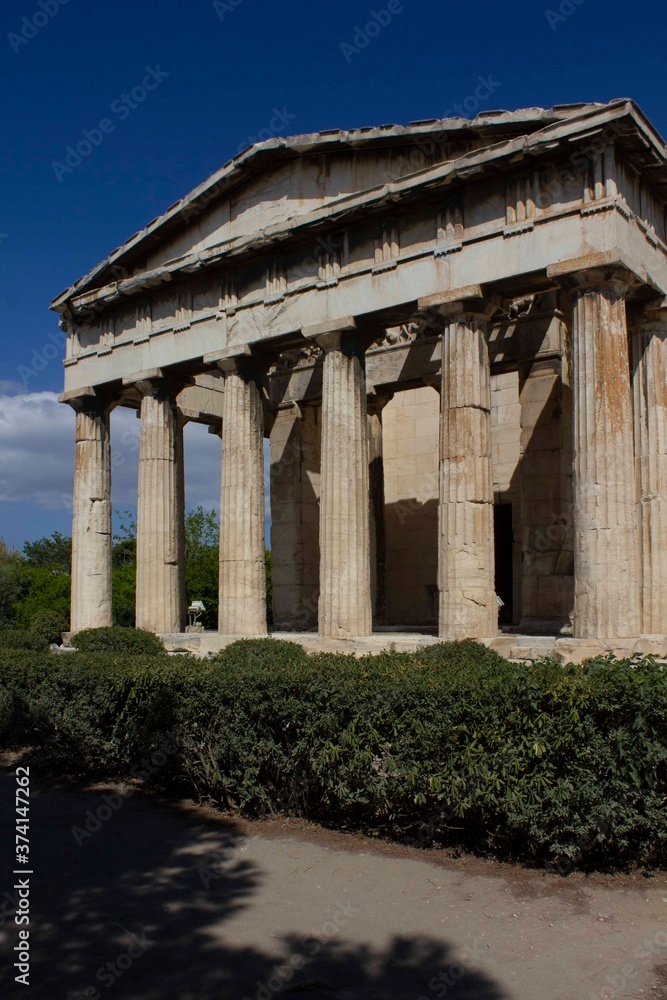 Naklejka premium Temple of Hephaestus in the ancient Athens Agora
