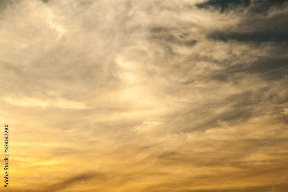 Fototapeta premium Sunset cloudy sky texture background