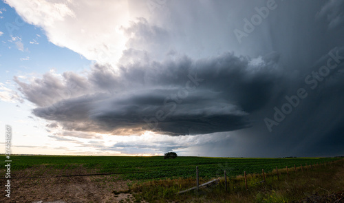 Summer thunderstorm in the prairies