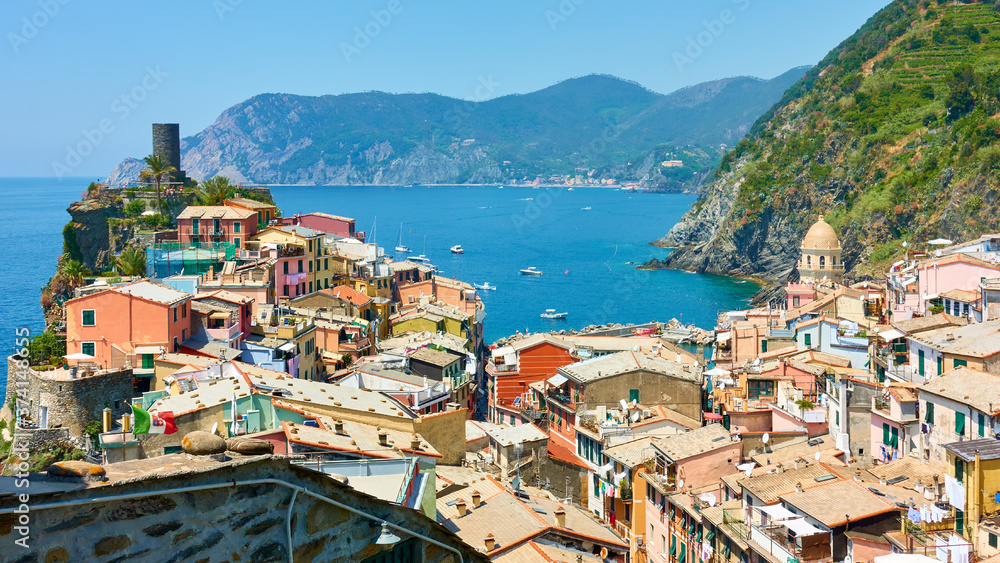 Vernazza small town by the sea in Cinque Terre