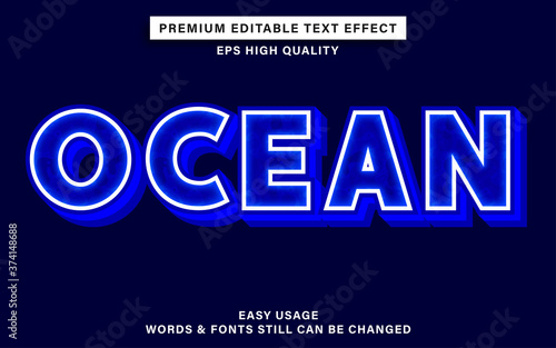 Ocean text effect styles