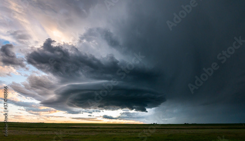 Summer thunderstorm in the prairies