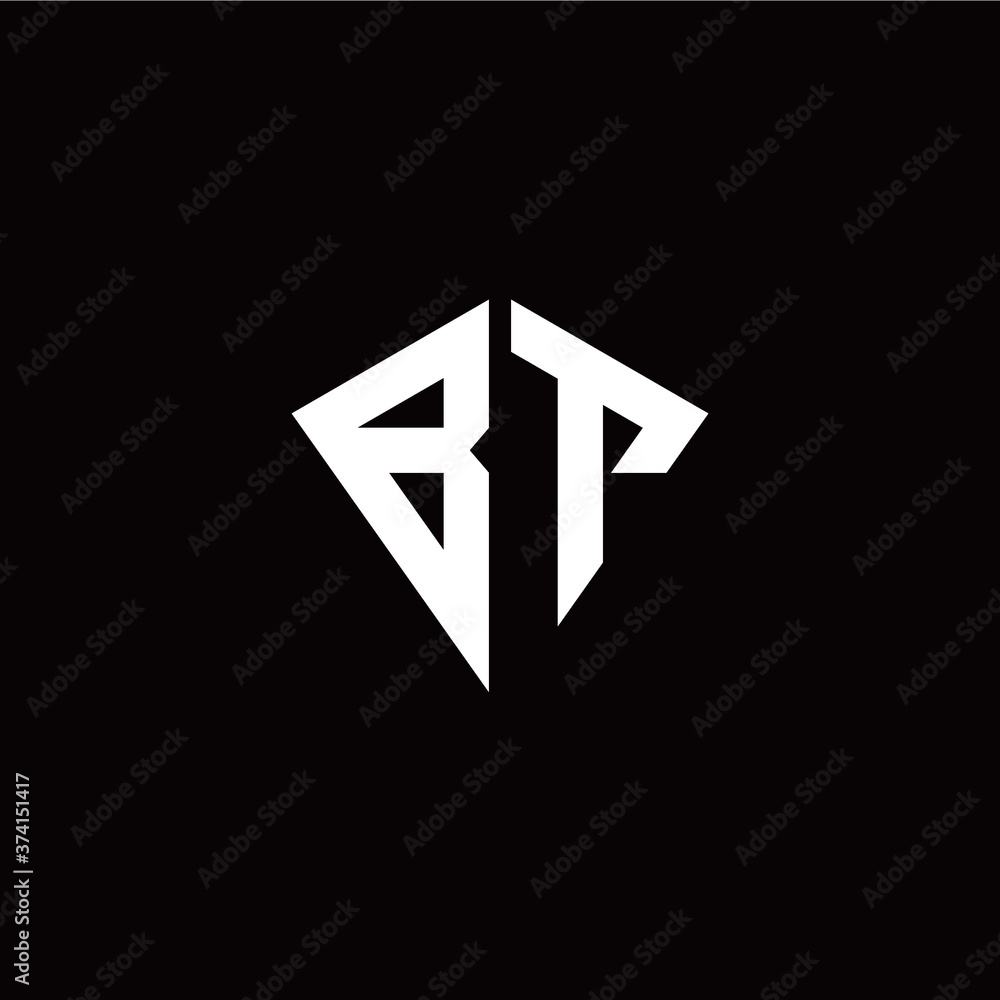 Initial B T letter with kite modern style logo template vector Initial B T letter with kite modern style logo template vector