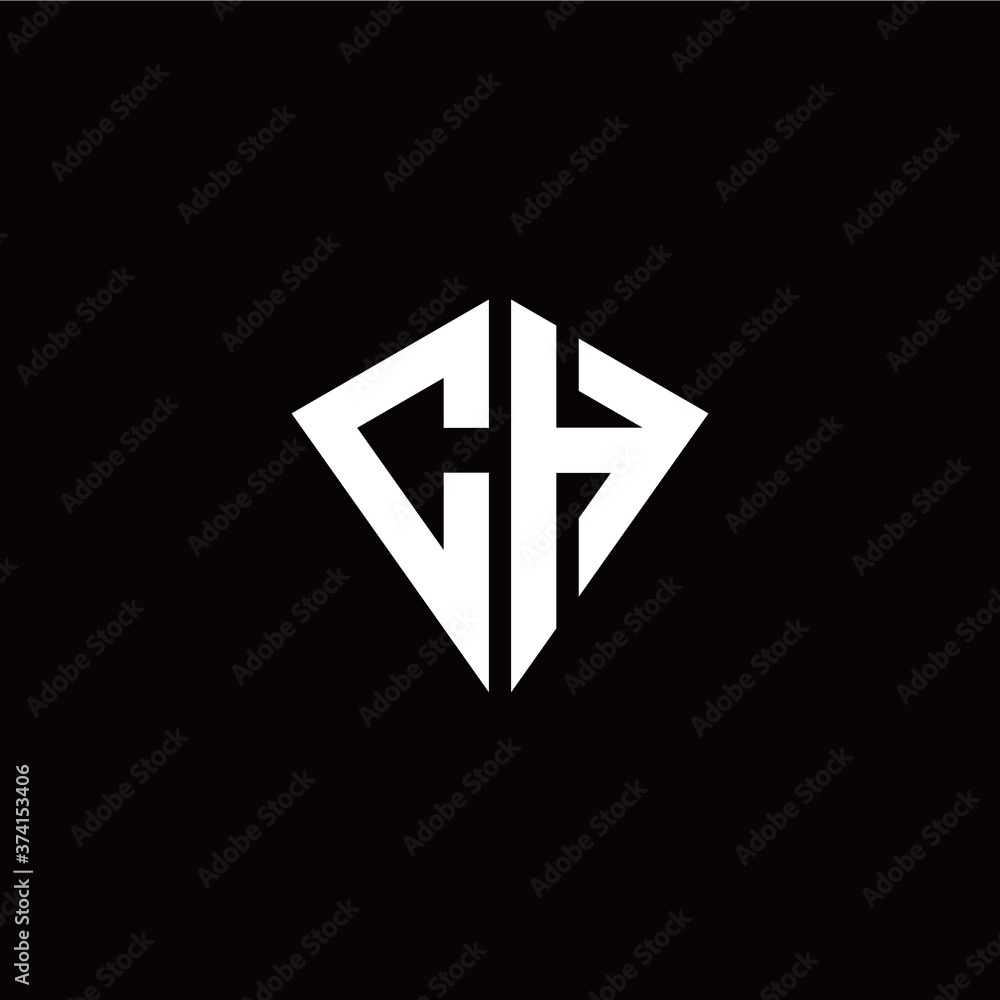 Initial C H letter with kite modern style logo template vector Initial C H letter with kite modern style logo template vector
