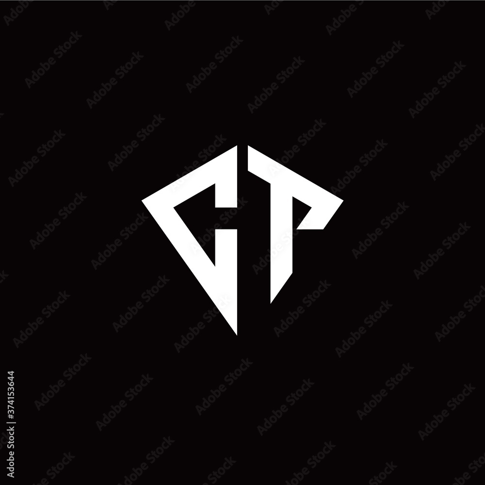 Initial C T letter with kite modern style logo template vector Initial C T letter with kite modern style logo template vector