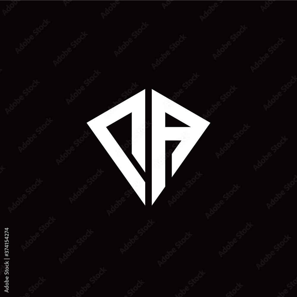 Initial D A letter with kite modern style logo template vector Initial D A letter with kite modern style logo template vector