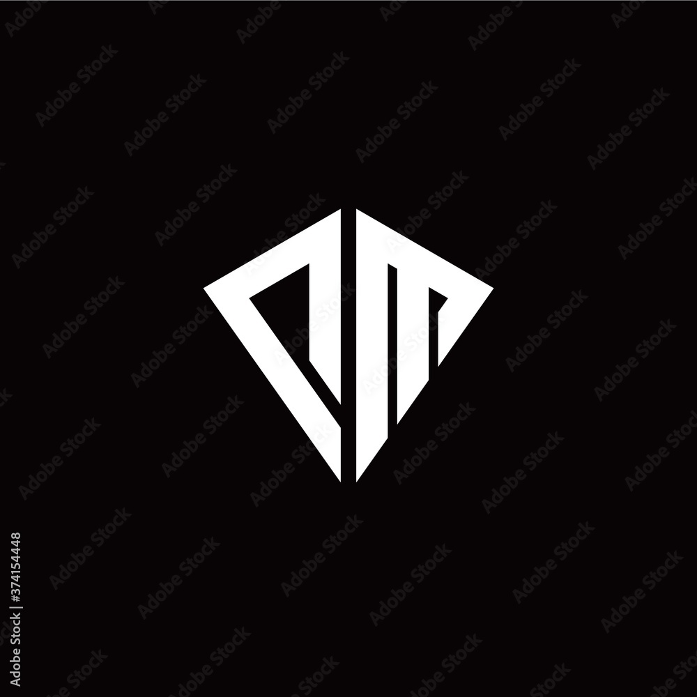 Initial D M letter with kite modern style logo template vector Initial D M letter with kite modern style logo template vector