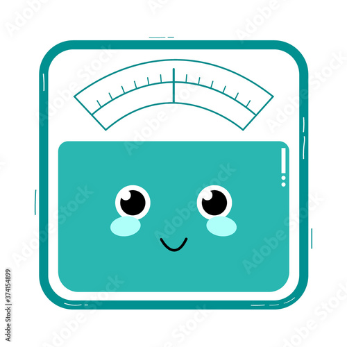 Cute Smiling Body Scale Vector