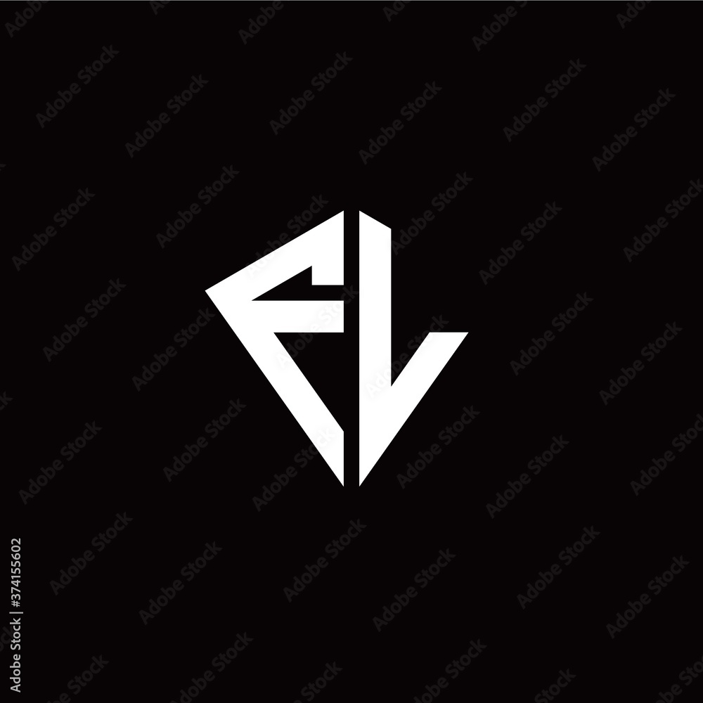 Initial F L letter with kite modern style logo template vector Initial F L letter with kite modern style logo template vector
