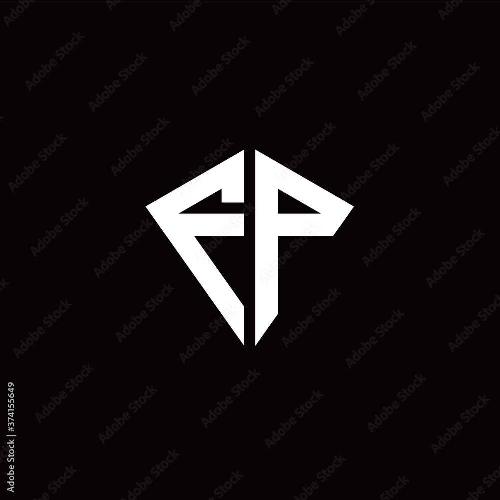 Initial F P letter with kite modern style logo template vector Initial F P letter with kite modern style logo template vector