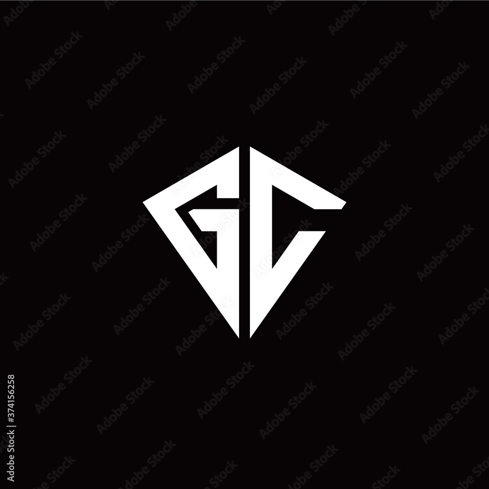 Initial G C letter with kite modern style logo template vector Initial G C letter with kite modern style logo template vector