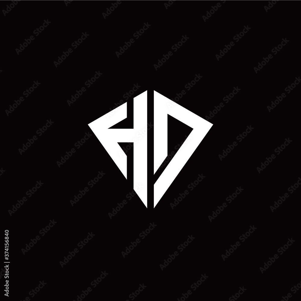 Initial H D letter with kite modern style logo template vector Initial H D letter with kite modern style logo template vector