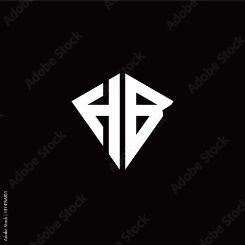 Free Download Initial H B letter with kite modern style logo template vector - GFXLoad