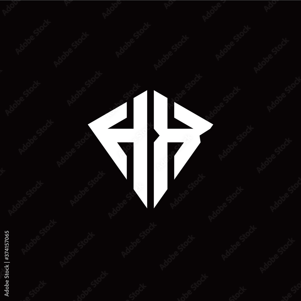Fototapeta premium Initial H X letter with kite modern style logo template vector