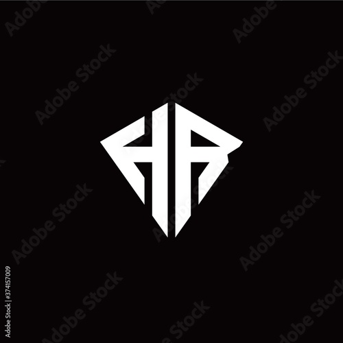 Free Download Initial H R letter with kite modern style logo template vector - GFXLoad