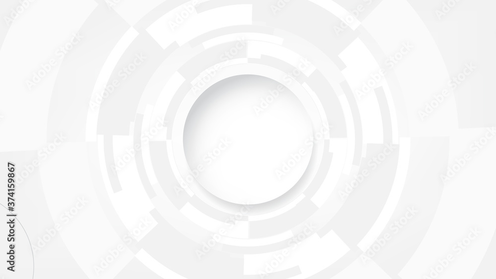 Obraz premium Grey white Abstract technology background,Hi tech digital connect, communication, high technology concept, science, technology background