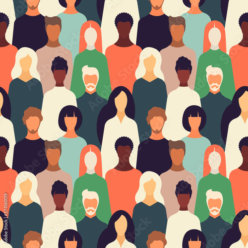 pattern international community. multinational community pattern..Humans of different gender, ethnicity, and color.pattern. for design, directory, announcements, postcards, manual, posters.