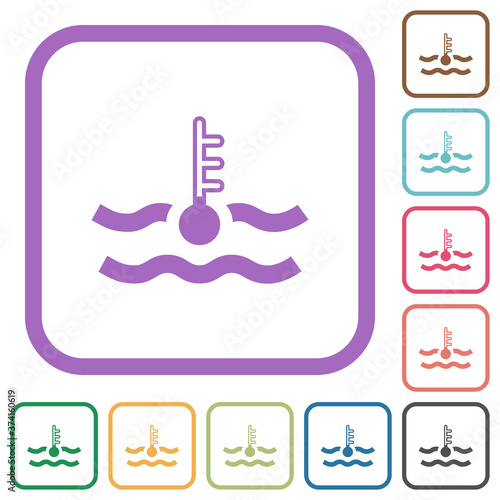 Cold temperature engine coolant simple icons