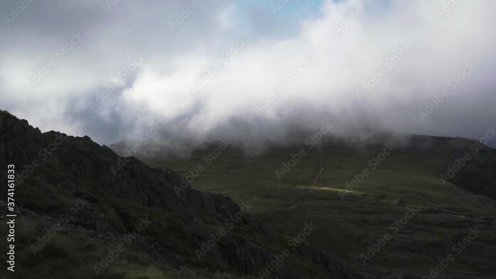 Dark winter clouds rolling through the Welsh mountains Dark winter clouds rolling through the Welsh mountains