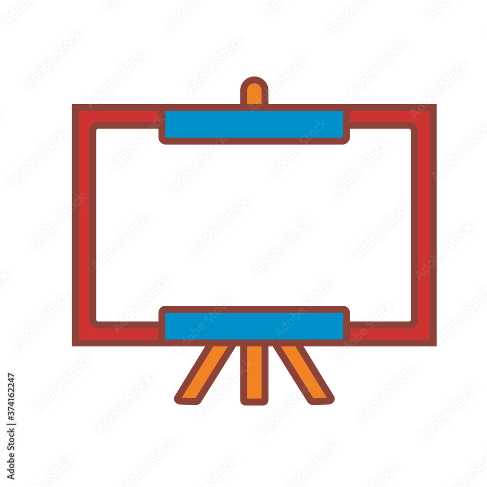 Isolated board elementary school tools icon - Vector Isolated board elementary school tools icon - Vector