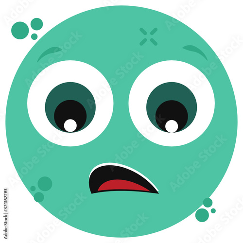 
Fetching vector of fearful emoji design, emotag,
