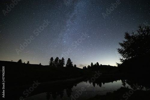 Foto notturna della Via Lattea dal pianeta Terra © Andrea