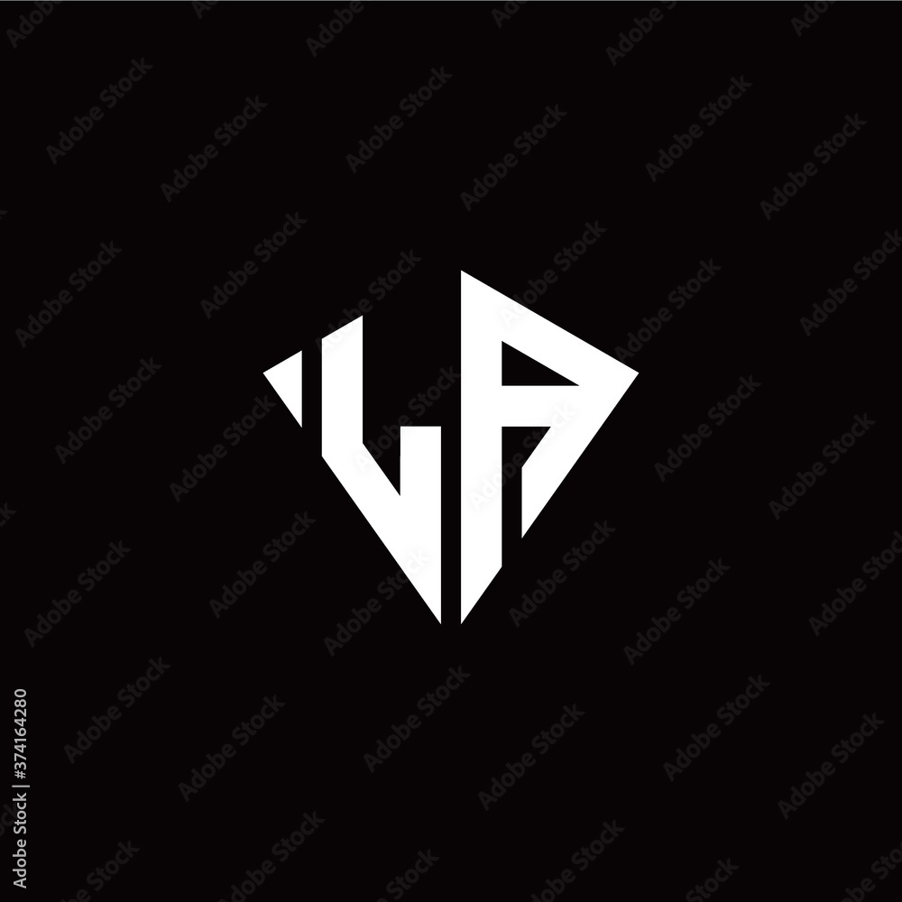 Initial L A letter with kite modern style logo template vector Initial L A letter with kite modern style logo template vector
