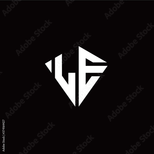 Free Download Initial L E letter with kite modern style logo template vector - GFXLoad