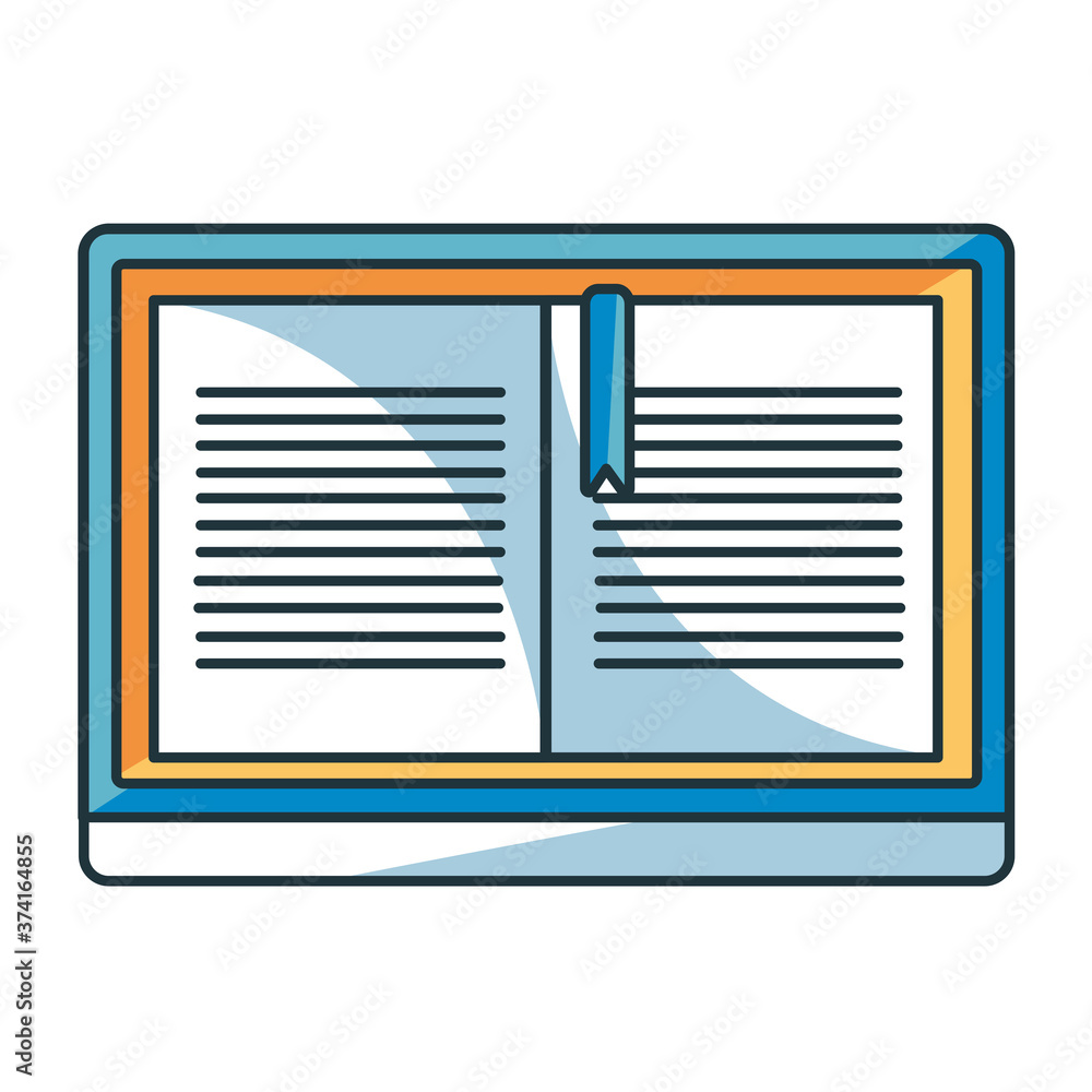 Isolated book university tools study icon - Vector Isolated book university tools study icon - Vector