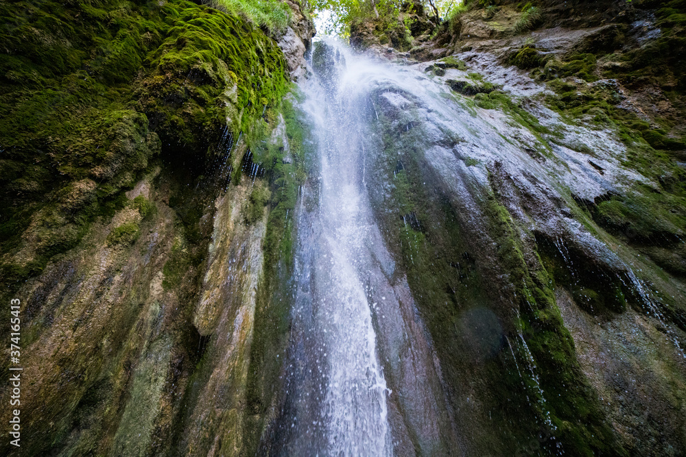 piccola cascata d'acqua presso cascata Moretta a Oulx Stock Photo | Adobe  Stock