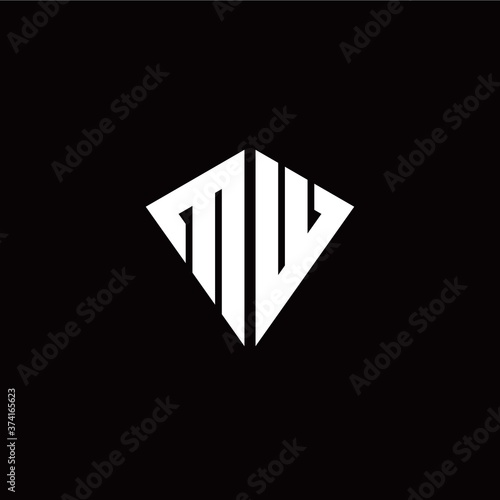 Free Download Initial M W letter with kite modern style logo template vector - GFXLoad