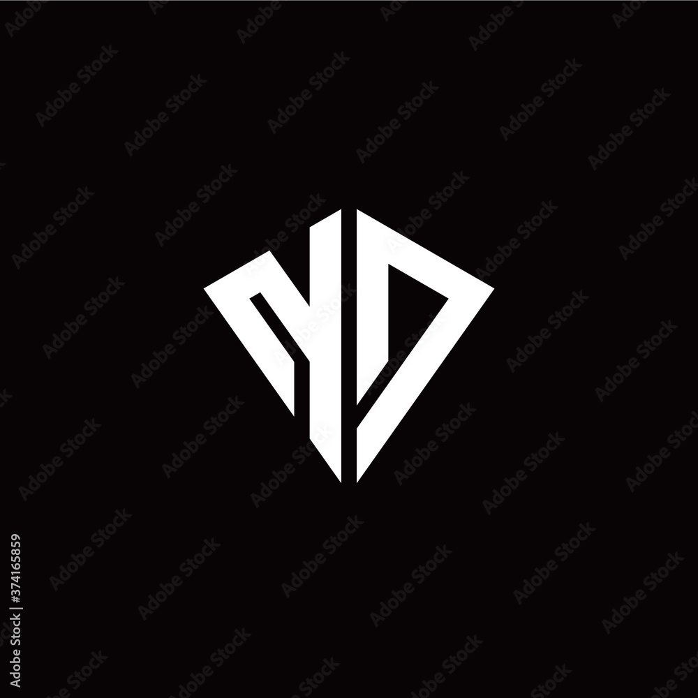 Initial N D letter with kite modern style logo template vector Initial N D letter with kite modern style logo template vector