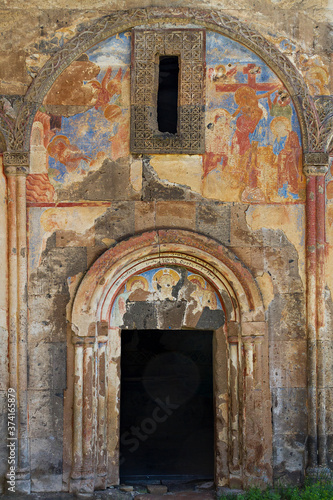 Frescos and murals of the Tigrant Honents Church, in the ruins if the ancient capital of Bagradit Armenian Kingdom, Ani, in Kars, Turkey.
