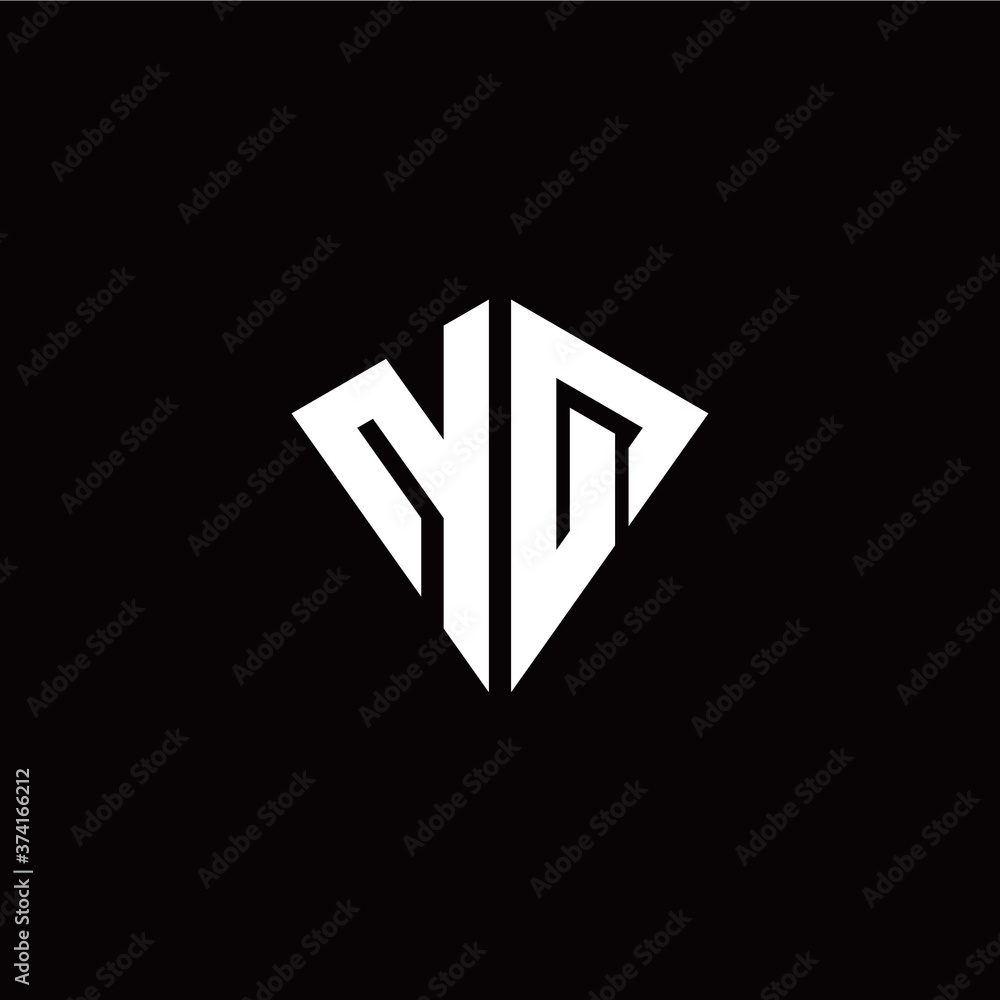 Initial N Q letter with kite modern style logo template vector Initial N Q letter with kite modern style logo template vector