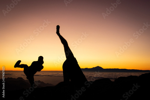 Silhouette on the top of Gran Canaria