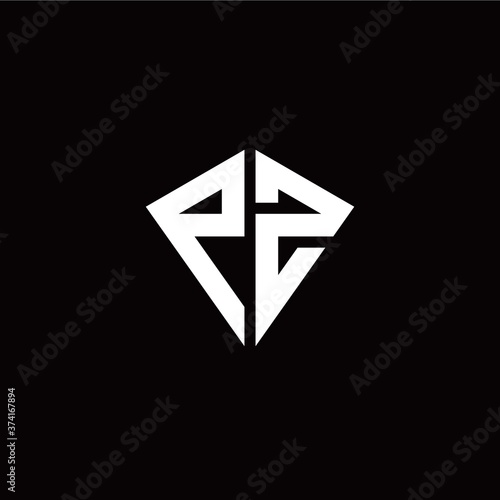 Free Download Initial P Z letter with kite modern style logo template vector - GFXLoad
