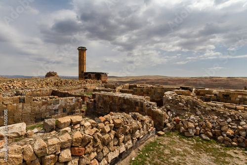 Remains of the ancient capital of Bagradit Armenian Kingdom Ani, in Kars, Turkey.