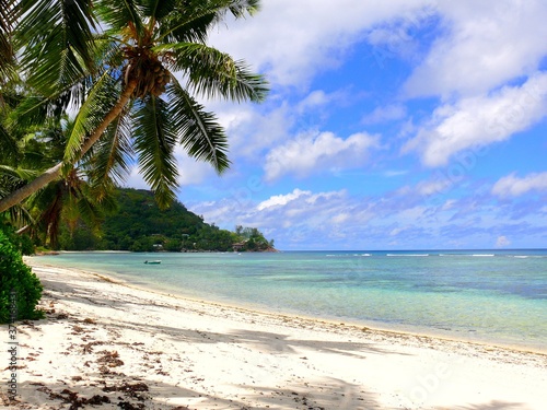 Seychelles  Indian Ocean  Praslin Island  east coast  Anse La Blague beach