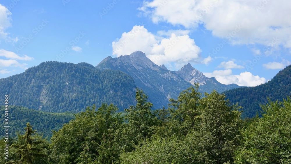 Fototapeta premium Wanderung durch die Hochalpen, Gebirgswanderung, Alpen, Gebirge