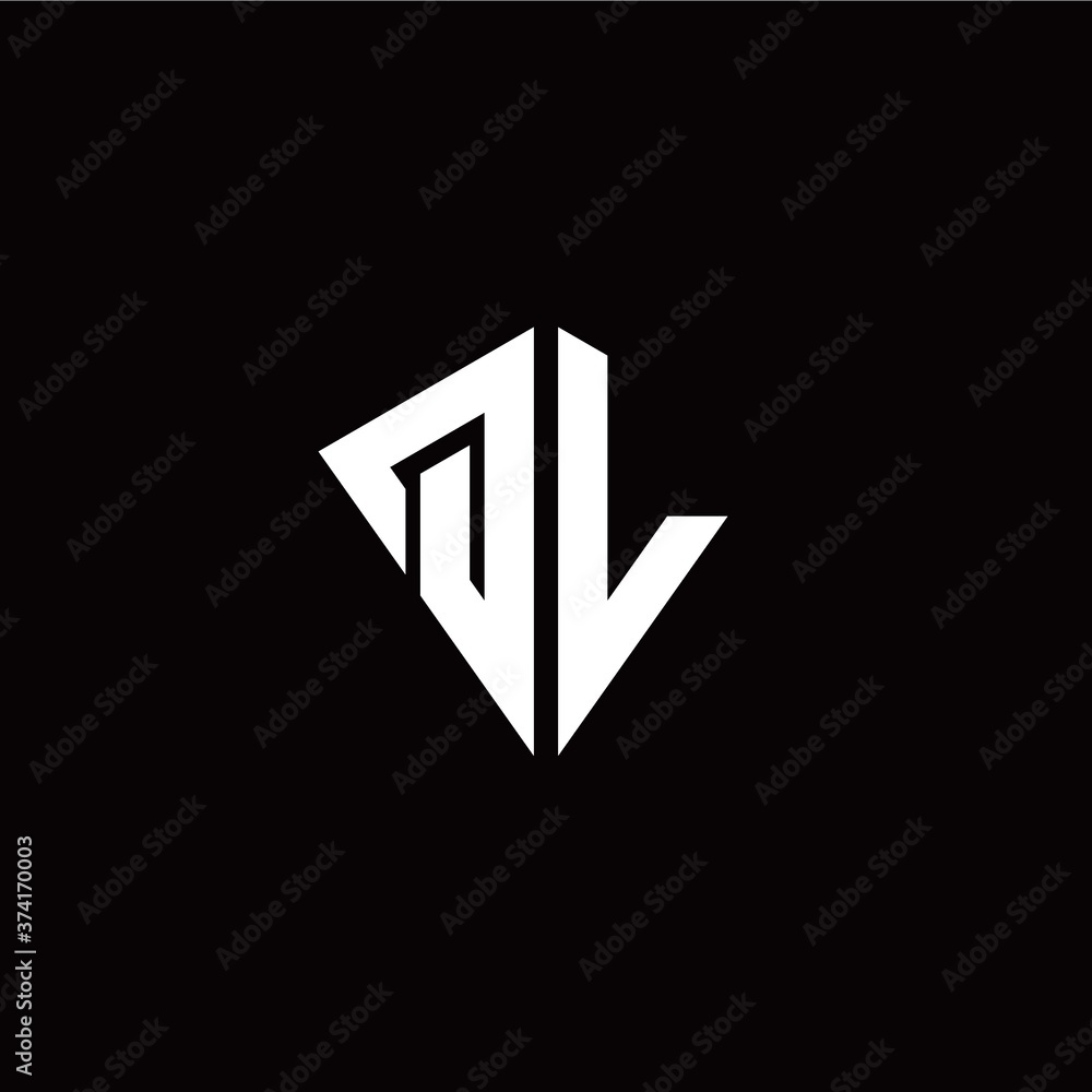 Initial Q L letter with kite modern style logo template vector Initial Q L letter with kite modern style logo template vector