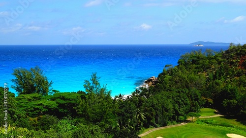 Seychelles, Indian Ocean, Praslin Island, east coast, Anse Georgette beach