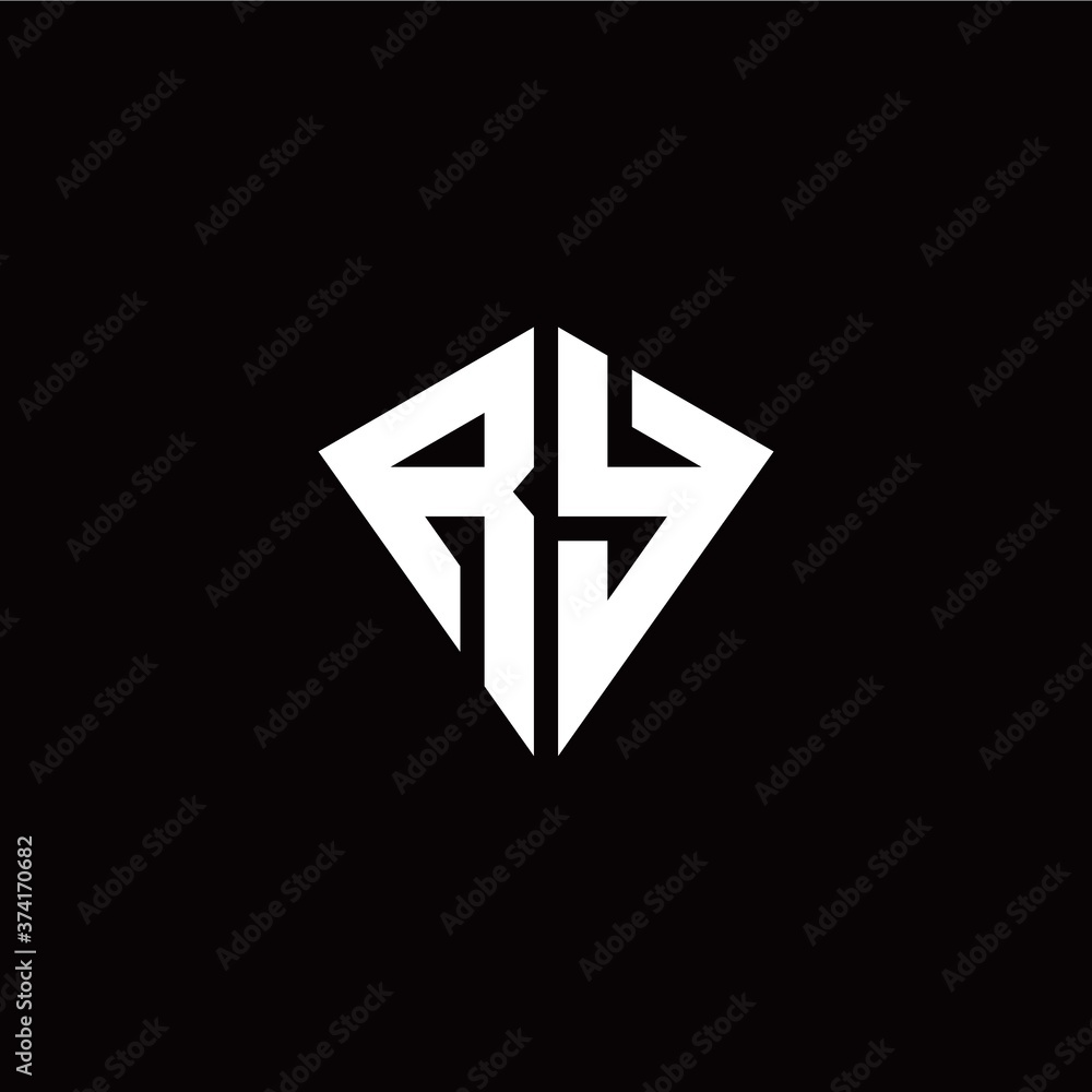 Initial R Y letter with kite modern style logo template vector Initial R Y letter with kite modern style logo template vector
