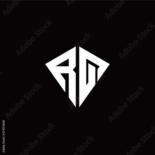 Free Download Initial R Q letter with kite modern style logo template vector - GFXLoad
