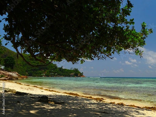 Fototapeta Naklejka Na Ścianę i Meble -  Seychelles, Indian Ocean, Praslin Island, east coast, Anse La Blague beach