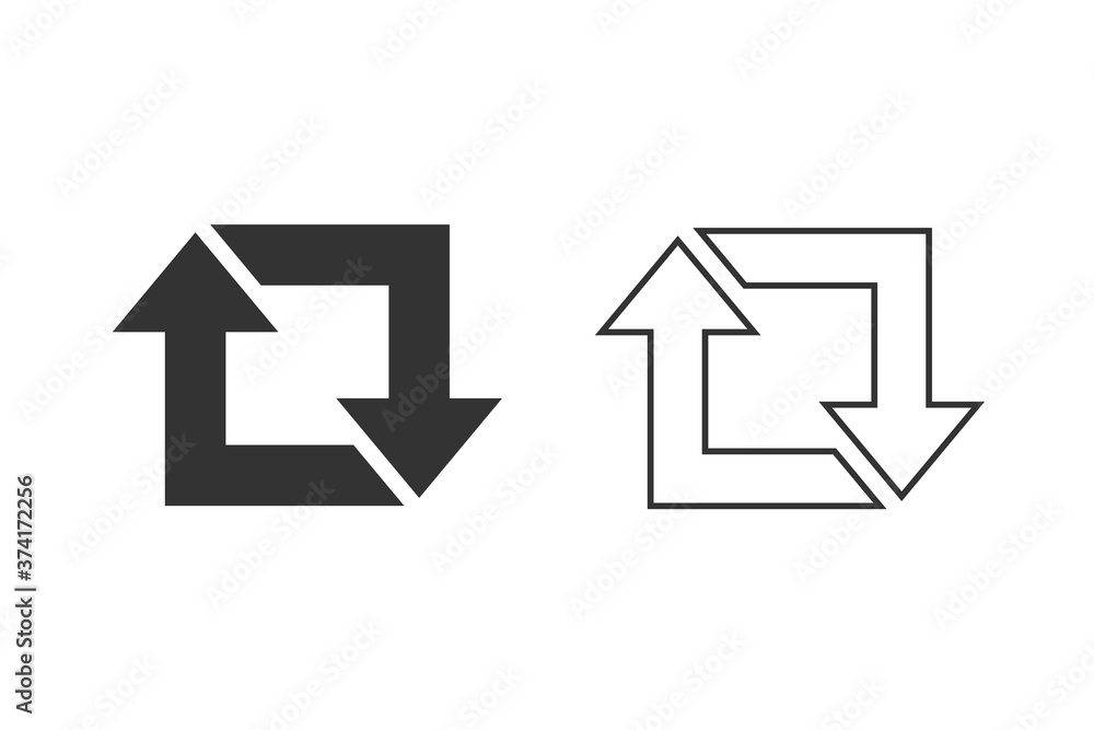 Repost line icon, repost symbol, repost sign. Vector illustration Repost line icon, repost symbol, repost sign. Vector illustration