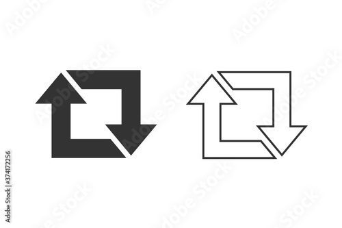 Repost line icon, repost symbol, repost sign. Vector illustration