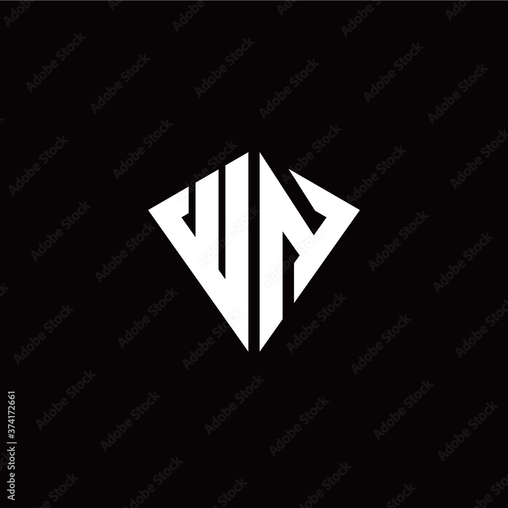 Initial W N letter with kite modern style logo template vector Initial W N letter with kite modern style logo template vector