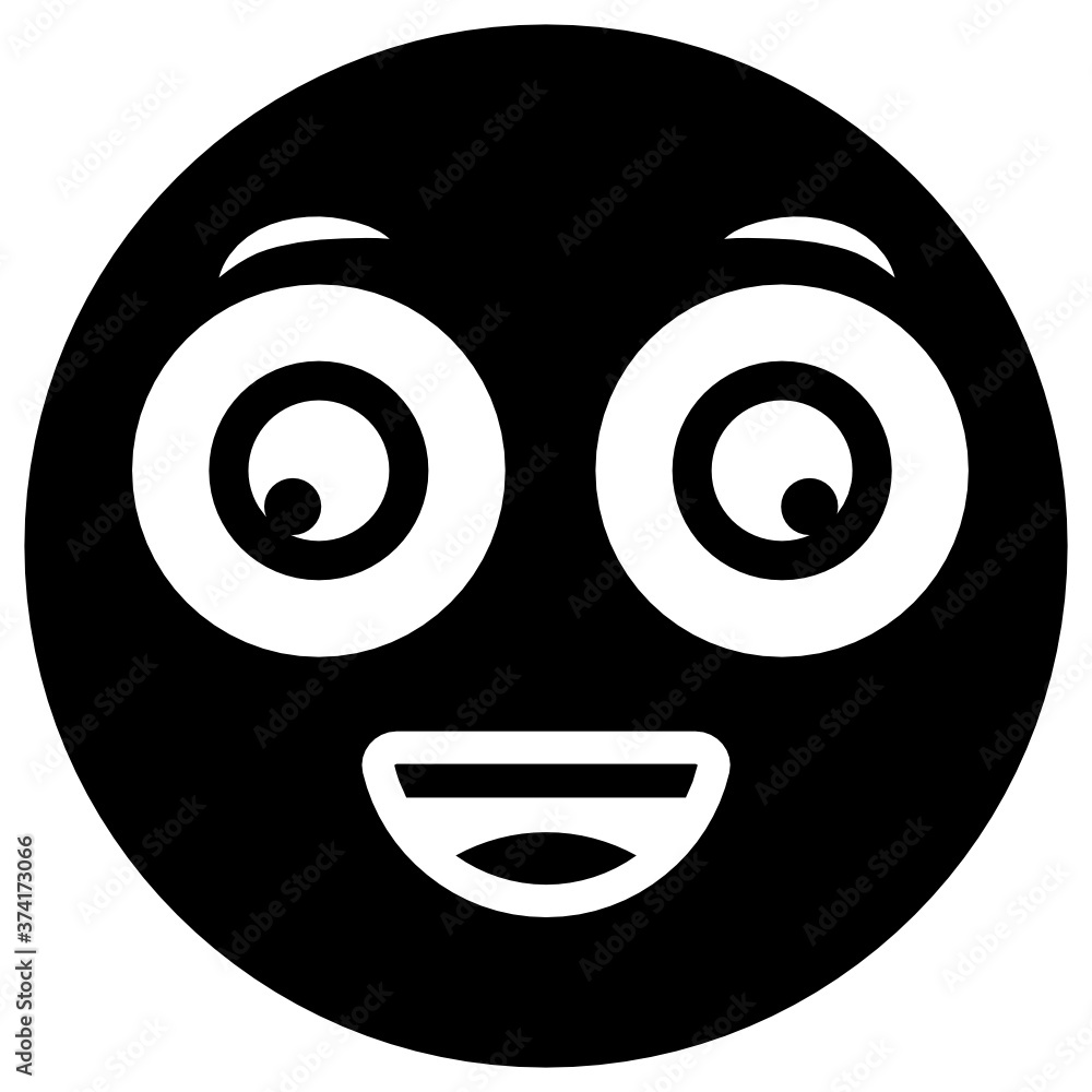Slightly happy icon, facial expression concept Slightly happy icon, facial expression concept